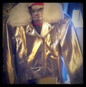 Metallic silver jacket